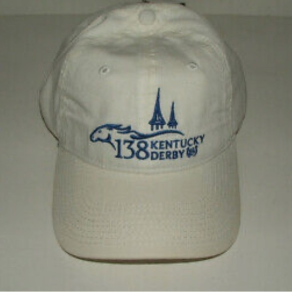 KENTUCKY DERBY 138 WINNER STRAPPBACK HAT BY THE GAME Rare 2012 white and blue - Picture 1 of 6